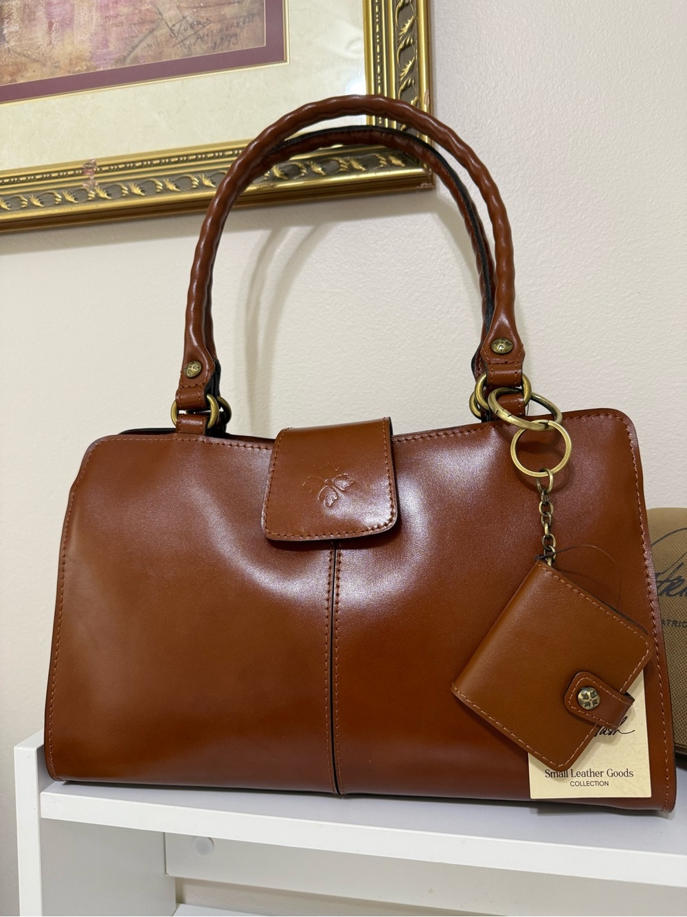 Patricia Nash Shoulder Bag With Mini Notebook Bag Charm